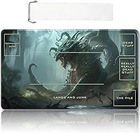 Vista 31 de Tapete de juego MTG cosido de alta calidad con zonas y respaldo de goma antideslizante, tapete de juego TCG para MTG y otros juegos de cartas, Dkt