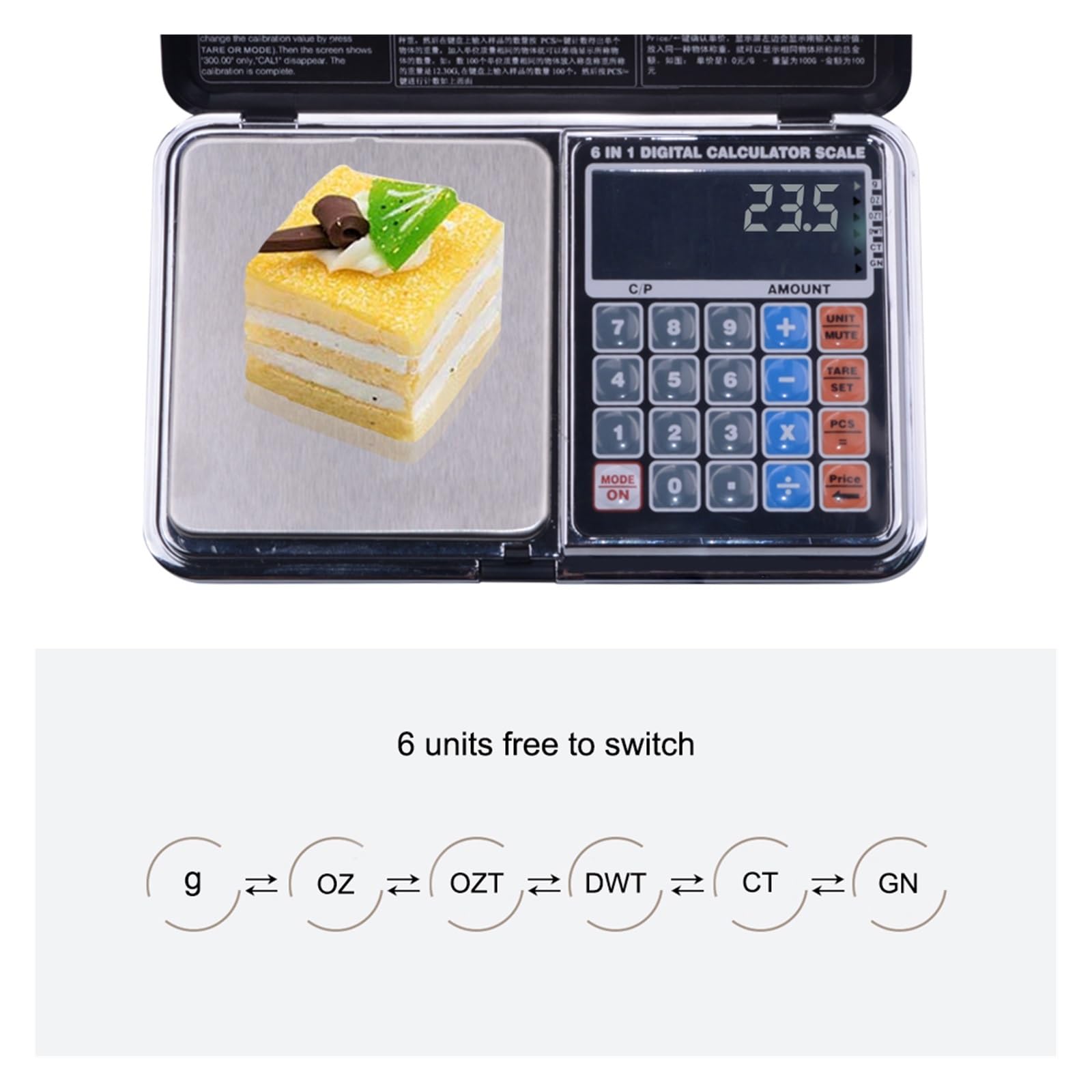 Bilance digitali, Calcolatrice portatile, bilancia digitale, scala in grammi di precisione da 0,01 g(0.01 500G)