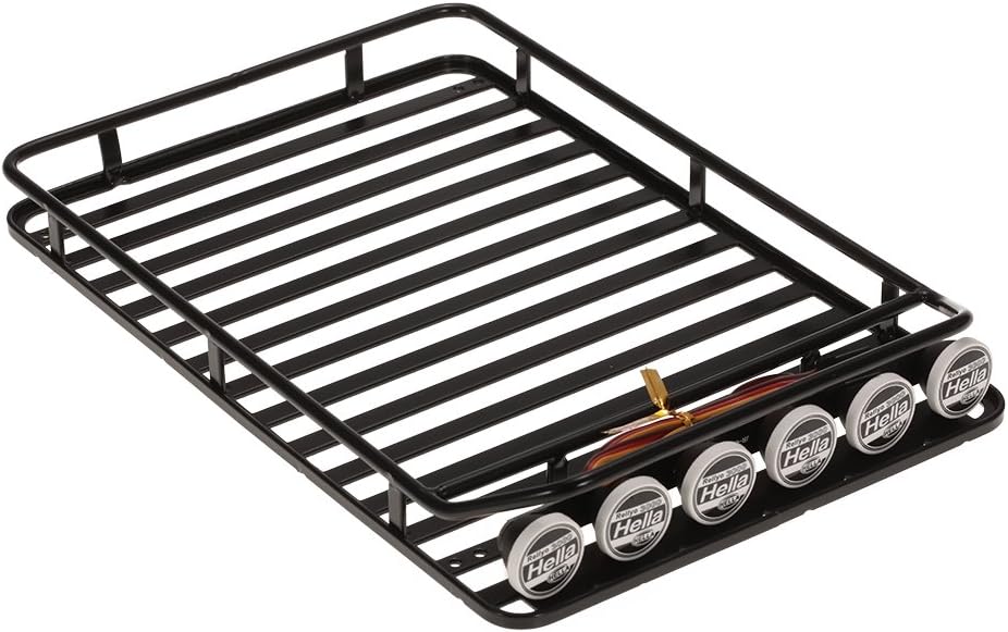 Goolsky AUSTAR AX-519B Metal Roof Rack Luggage with 6 LED Set for Axial SCX10 RC4WD D90 1/10 RC Rock Crawler Car : Toys & Games