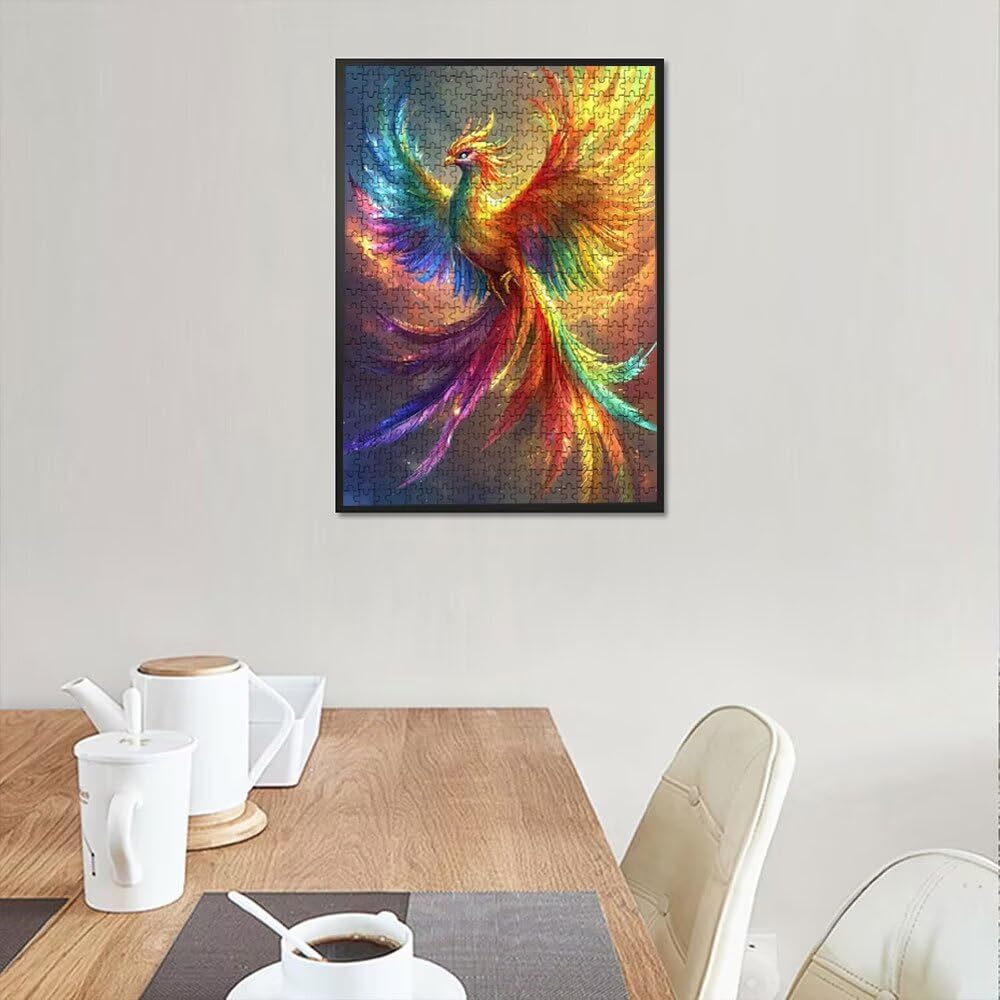 Puzzle 3000 elementów, kolor Phoenix 3D Puzzle dla dorosłych wymagające, artystyczne puzzle edukacyjne, zabawne i stymulujące dekoracyjne puzzle dla rodziny, prezent i dekoracja ścian DX0YL6-100