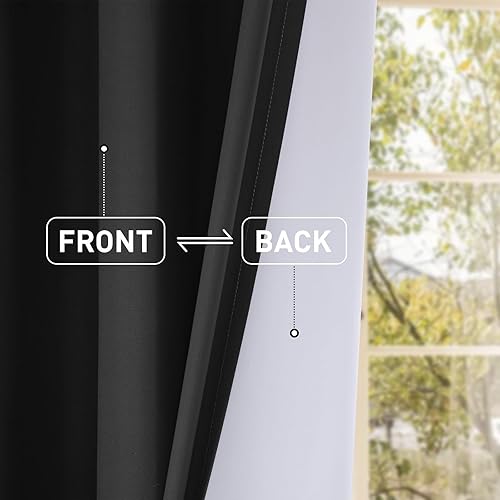 Miniatura 5 de Cortinas opacas de 84 pulgadas de largo, juego de 2 paneles de cortinas térmicas para sala de estar, cortinas opacas para ventana de dormitorio (52