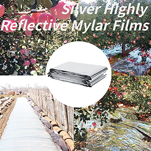 Plant Reflective Mylar Film, Grow Room Garden Greenhouse Patio Covering Foil Sheets For Increasing Plants Growth, 210X120Cm/ 83 X 47Inch #TOP6