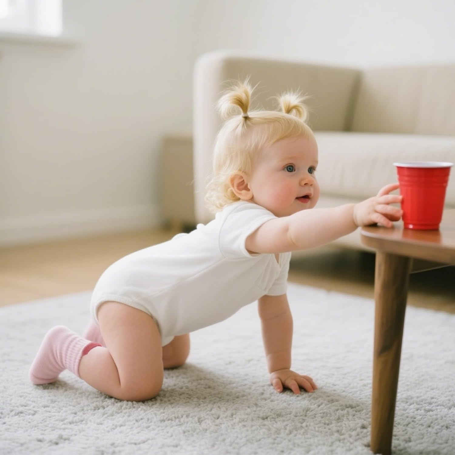 BONANGEL Baby Socks with Grips, 8 Pairs Non Slip Cotton Ankle Socks for Toddler Girls Boys Infants Kids 0-5 Years Old - Image 2