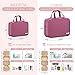HOTOR Travel Toiletry Bag - Hanging Toiletry Bag for Women & Men, Makeup Bag/Big Comparment, Waterproof for Travel Accessories, Travel Essentials, Medium, Rosewood-Pink