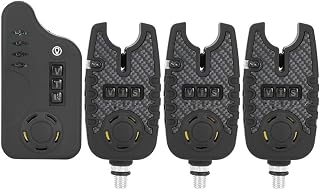 Zerodis 釣りバイトアラーム 高感度センサー 音と光の警告 ABS素材 携帯型 3送信機1受信機付き 耐久性に 釣りアクセサリー