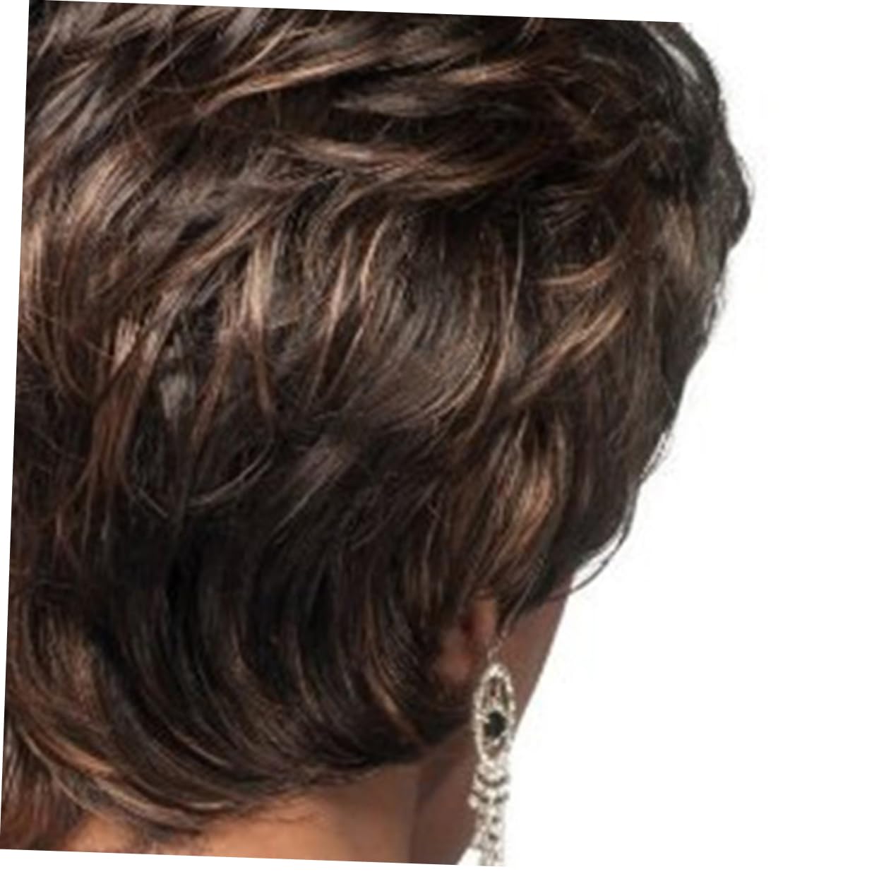 FRCOLOR 2stücke Bangs Lockige Perücke Für Frauen Kurze Lustige Haarteil Für Karneval Cosplay Und Partys Schwarz-braun Mit Natürlichem Gefühl Und Feiner Detailverarbeitung