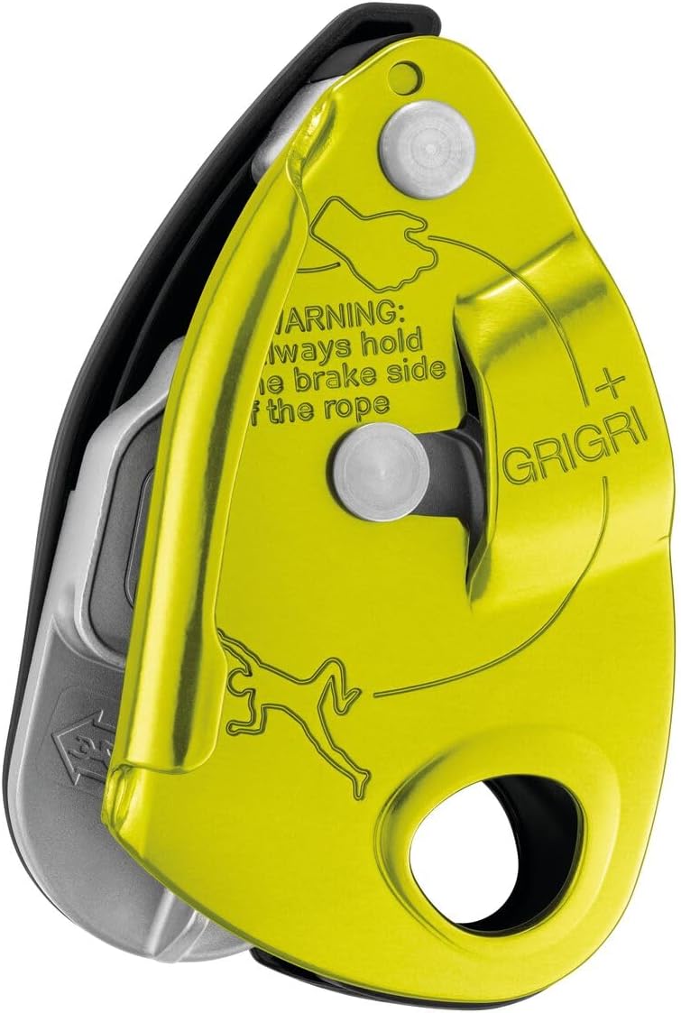 PETZL GRIGRI+ Belay Device with Cam-Assisted Blocking and Anti-Panic Handle, Suitable for Learners and Intensive Use