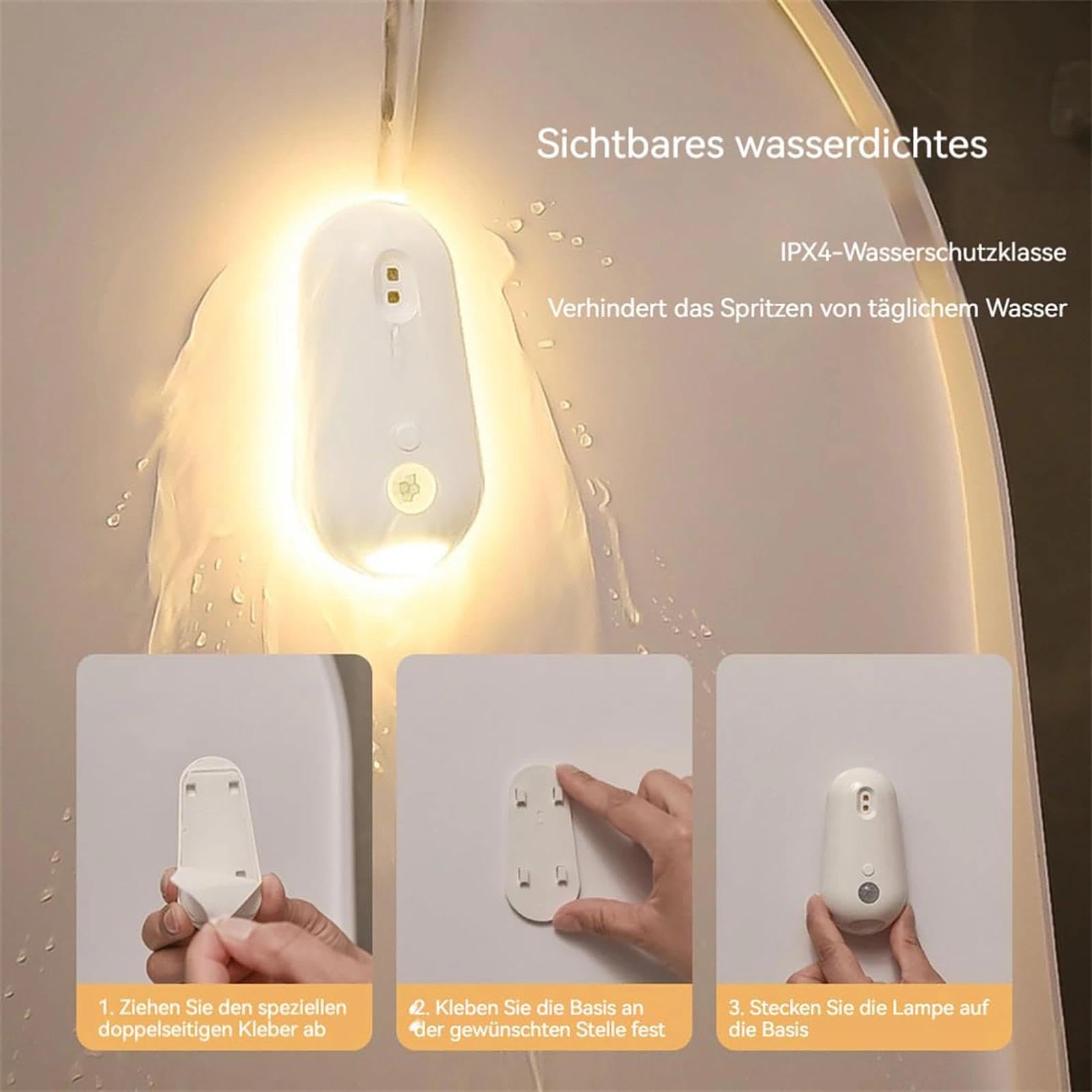 self cleaning uv toilet sanitizer and night light,uv licht gegen bakterien,uv-c lamp,selbstreinigendes uv-toiletten-desinfektionslicht 6 Farben, mit Nachtlicht & Bewegungssensor WC (A)
