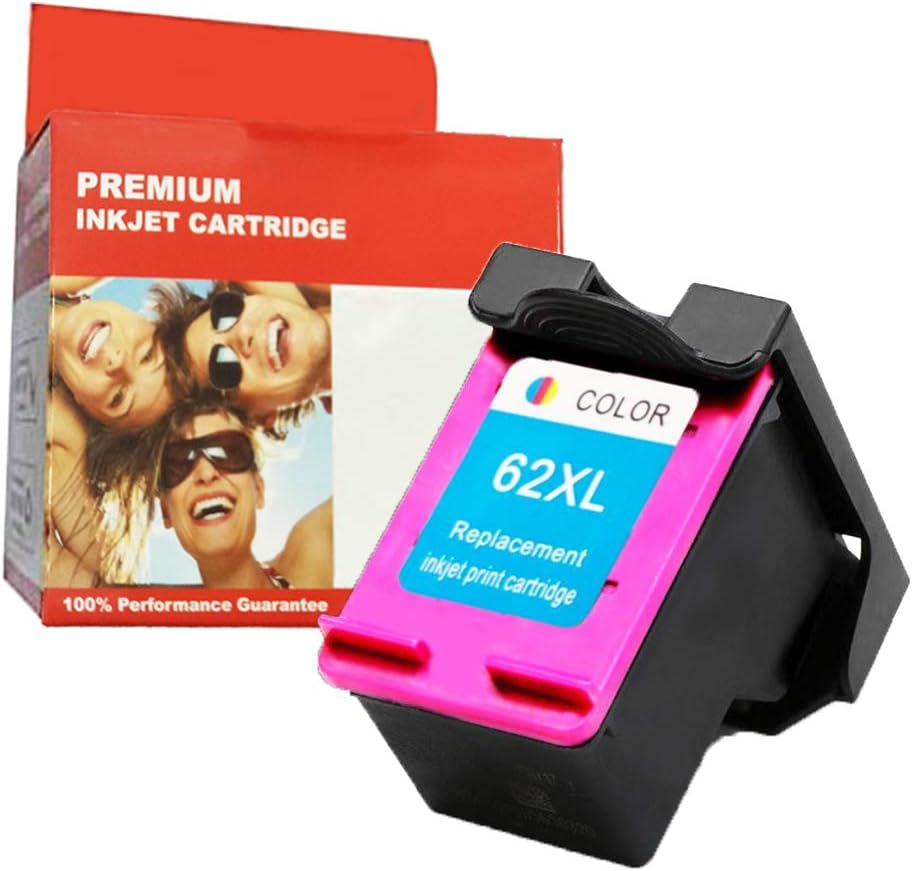 YOUTOP 62XL Remanufactured Ink Cartridge for HP 62XL C2P07AN(1 Color) high Yield Used In ENVY 5640, 5642, 5643, 5644, 5646, 5660, 7640, 7645, OfficeJet 5740, 5742, 5745