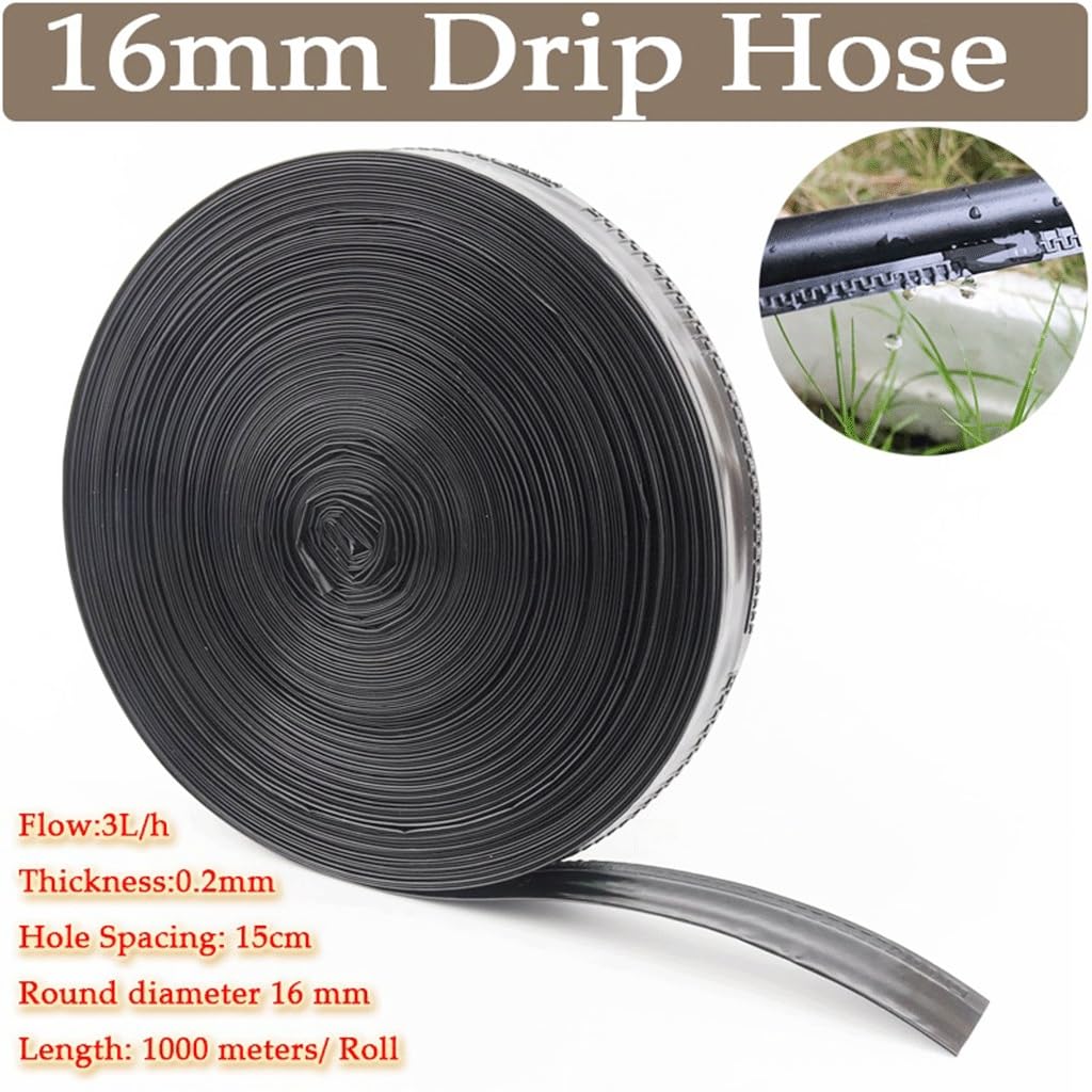 Tubo per irrigazione a goccia da giardino, Labirinto a lama singola con tubo gocciolante da 16 mm di spessore 0,2 for irrigazione agricola(80m)