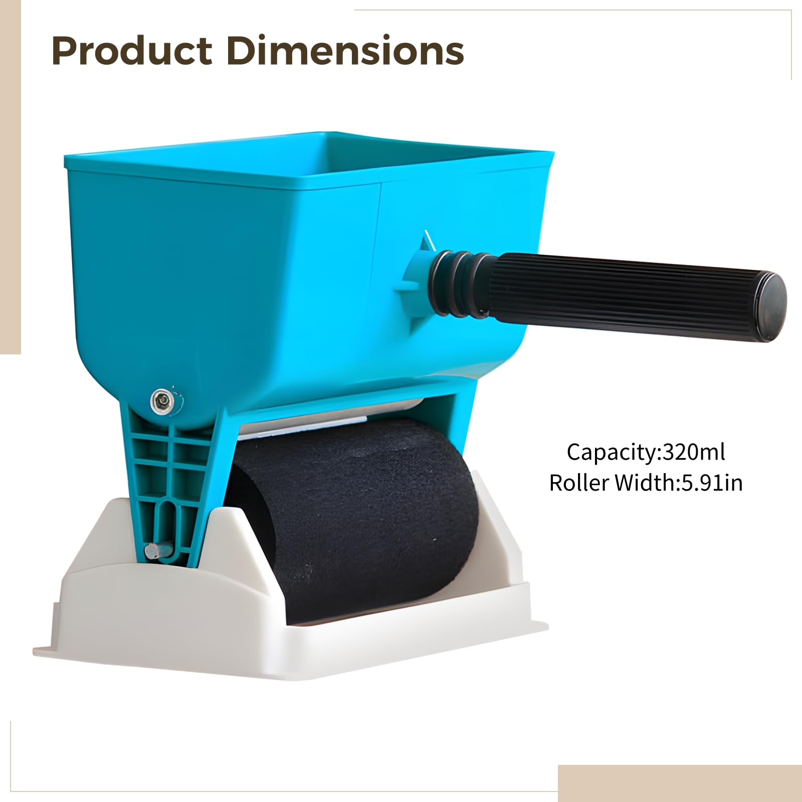 Holzleim-Applikator, 6 Zoll verstellbare Leimrolle, manueller Handauftrag für Holzarbeiten, mit Leimwanne und Griff, geeignet für Möbelwerkstätten und Fabriken