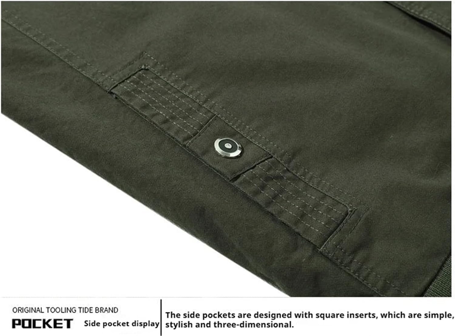 Men's Military Tactical Work Jacket Multi Pocket Aviator Style Spring Fall Casual Outerwear