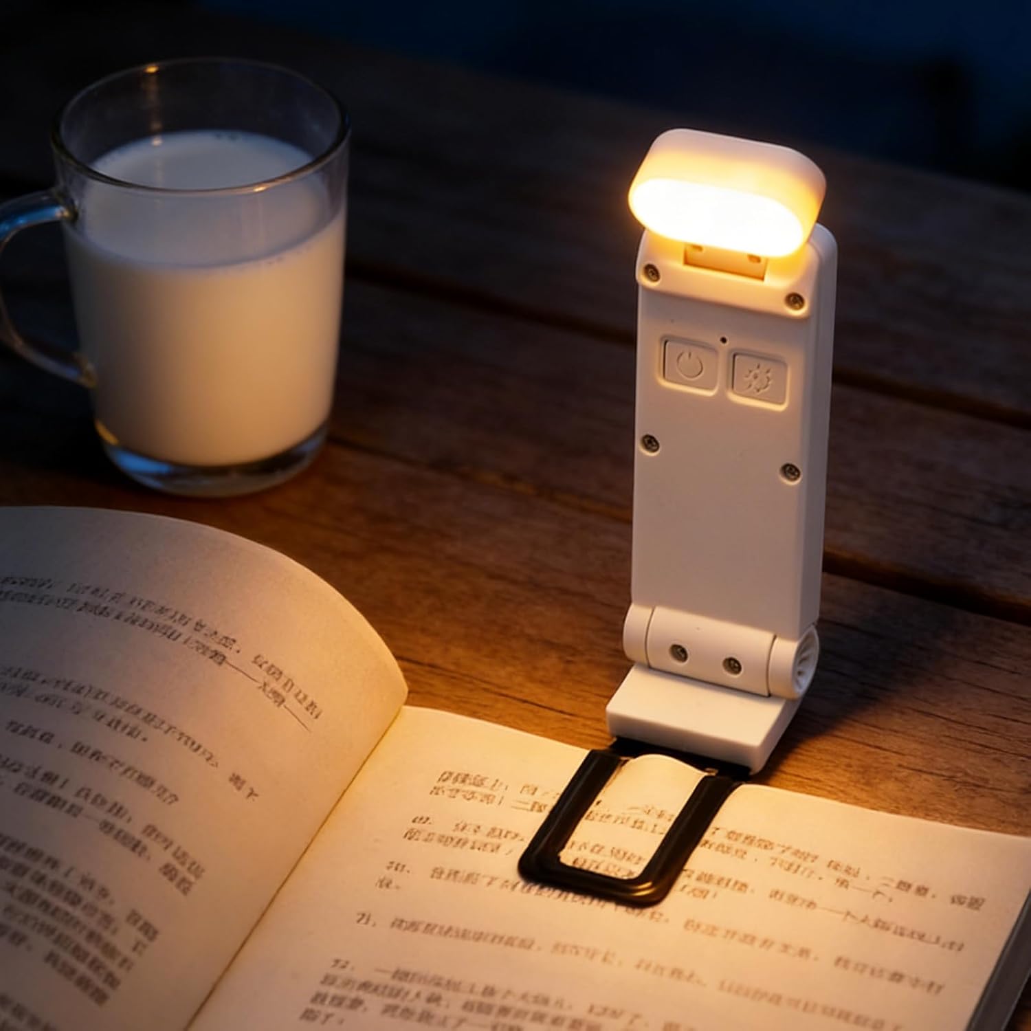 Book Light, Rechargeable Clip-On LED Reading Light for Bed & Night Use - 3 Color Temperatures with Stepless Dimming, Ultralight Bookmark Design for Kids, Book Lovers, Grey