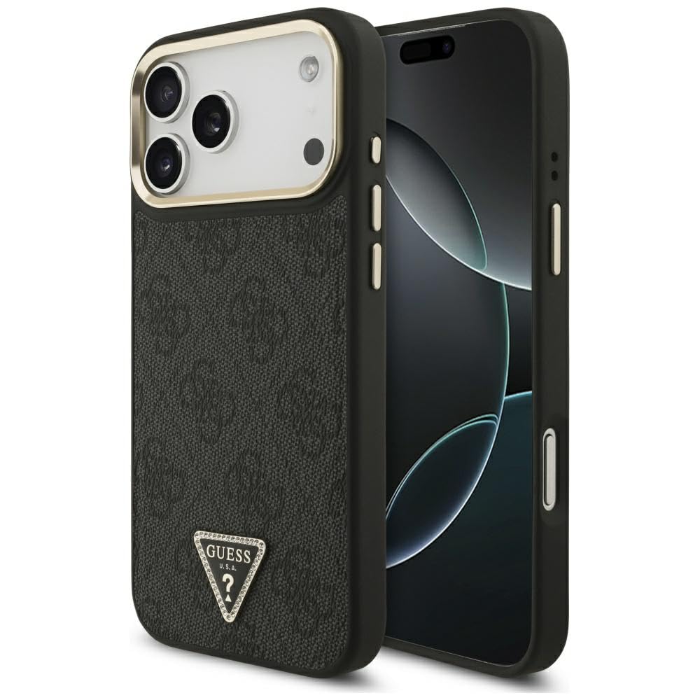 Coque iPhone 17 Pro Max Guess Triangle MagSafe CG Mobile Noire et Or - 8