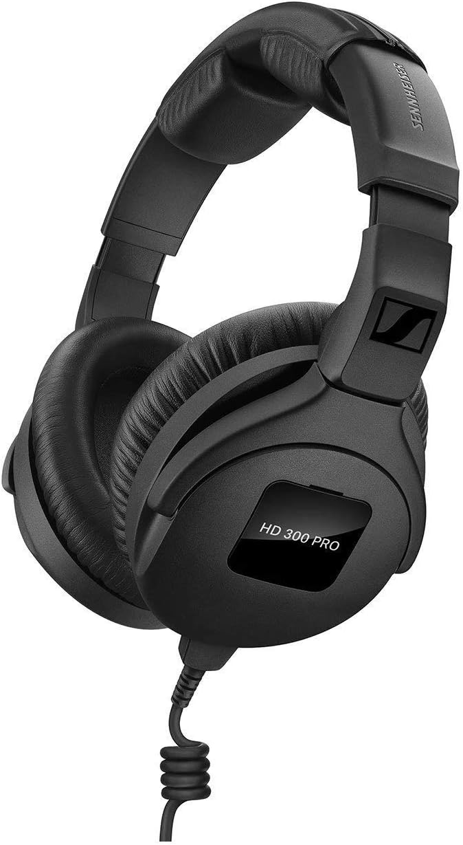 Professional HD 300 PRO Over-Ear Broadcast Headphones,Black | Linear frequency response with ambient noise attenuation for studio monitoring, live mixing and professional editing