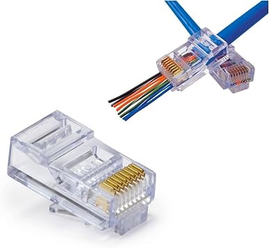 Platinum Tools 100003C EZ-RJ45 Cat5e Connector. 50/ for Ethernet Cable Termination