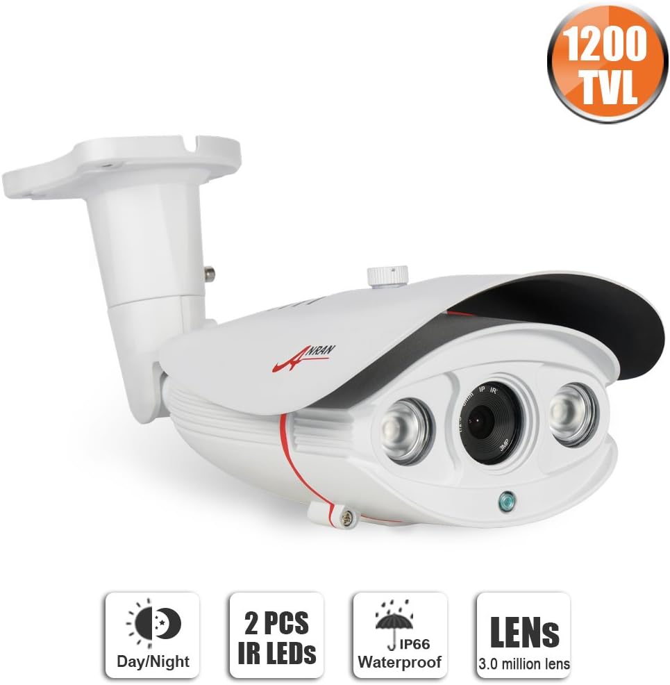 SW SWINWAY 1200TVL Day Night Array Infrared Leds Long Range IR CCTV Camera Home Security Outdoor Waterproof 100ft IR night Vision bullet Camera white