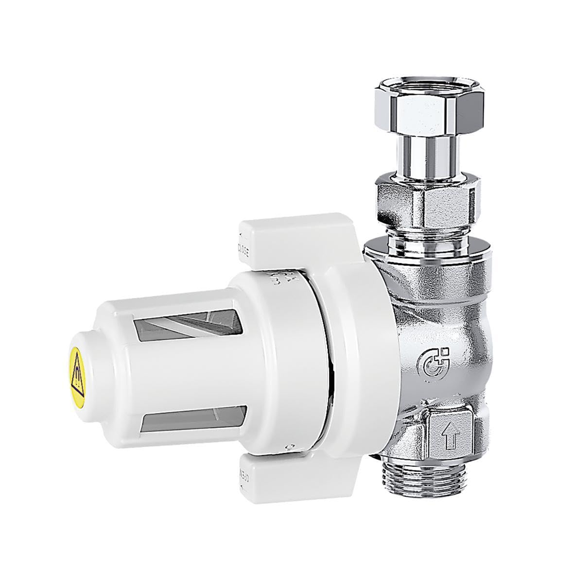 Filtro defangatore magnetico sottocaldaia DN20 3/4 in linea ottone nichelato Caleffi XS 545910