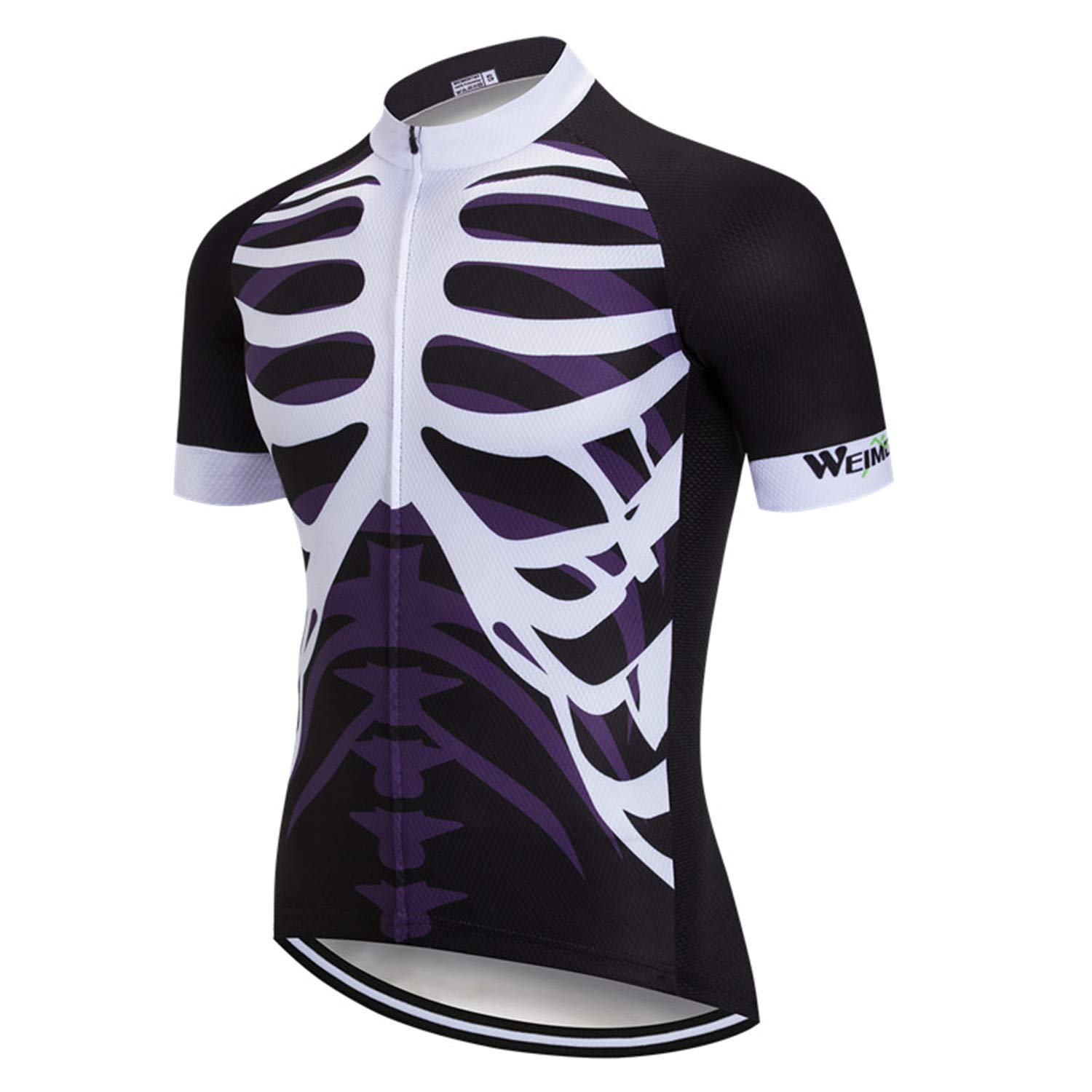 Weimostar Men's Cycling Jerseys Plaid Bike Shirts Short Sleeve Road Biking Jersey for Men Summer Bicycle Wear with 3 Pockets