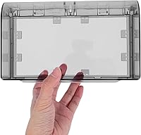 Vista 9 de Cubierta de salida al aire libre resistente a la intemperie cubierta de toma de corriente eléctrica para receptáculo exterior, resistente a