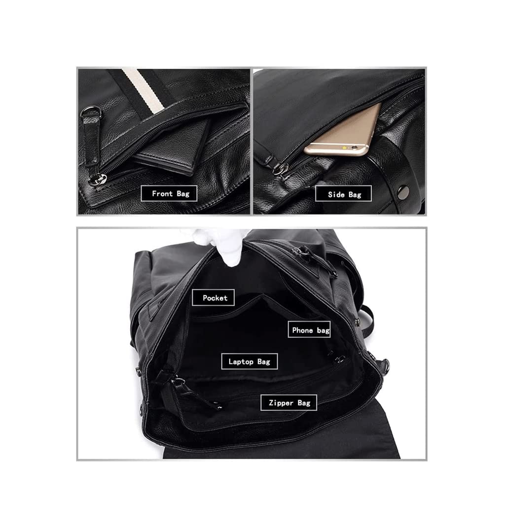 Mochilas De Cuero Mochilas Para Portátiles De Cuero De Gran Capacidad Mochila De Viaje Portátil De 14 Pulgadas Mochila Para Estudiantes