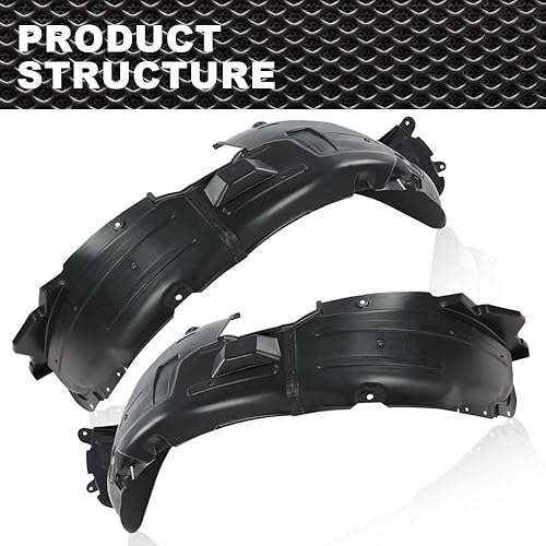 Miniatura 3 de Juego de 2 protectores contra salpicaduras para el lado del conductor y el lado derecho del pasajero delantero izquierdo compatible con Hyundai