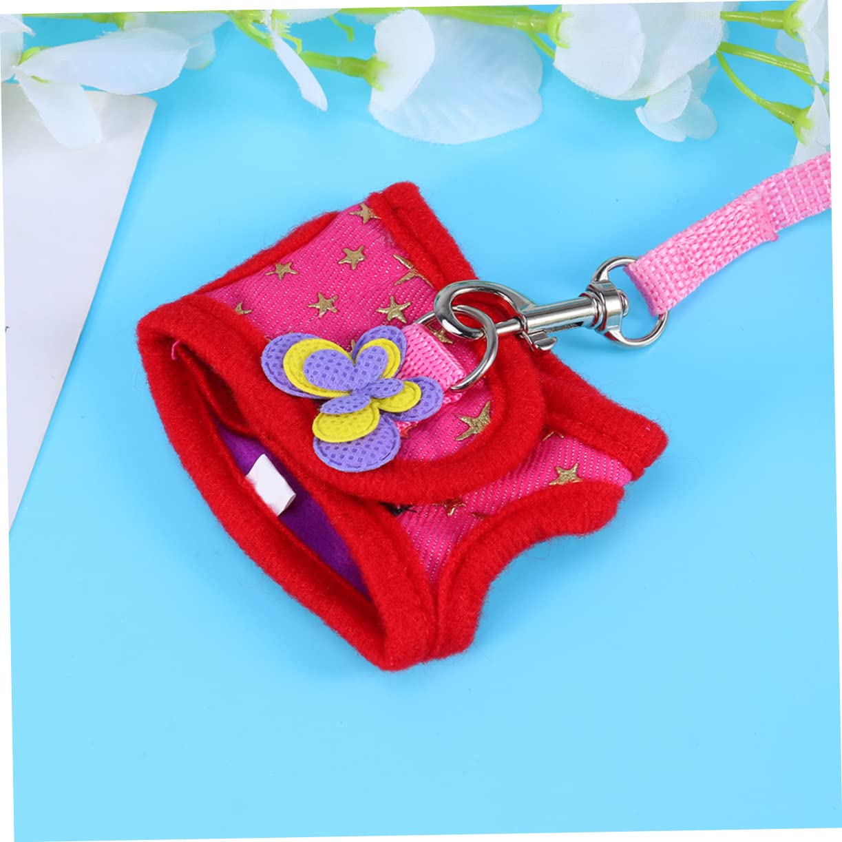 VANZACK 6sets Pettorina Per Criceti e Cincillà Con Guinzaglio Di Materiale Traspirante Per Piccoli Animali Come Porcellini e Furetti Colori Vivaci e Comodi Da Indossare