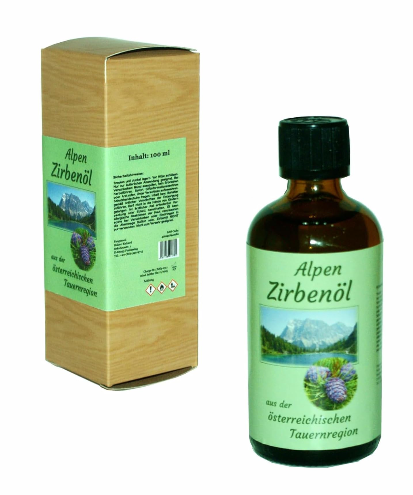 Alpen-Zirbenöl; naturrein, 100% bestes Zirbenöl; (70 ml)