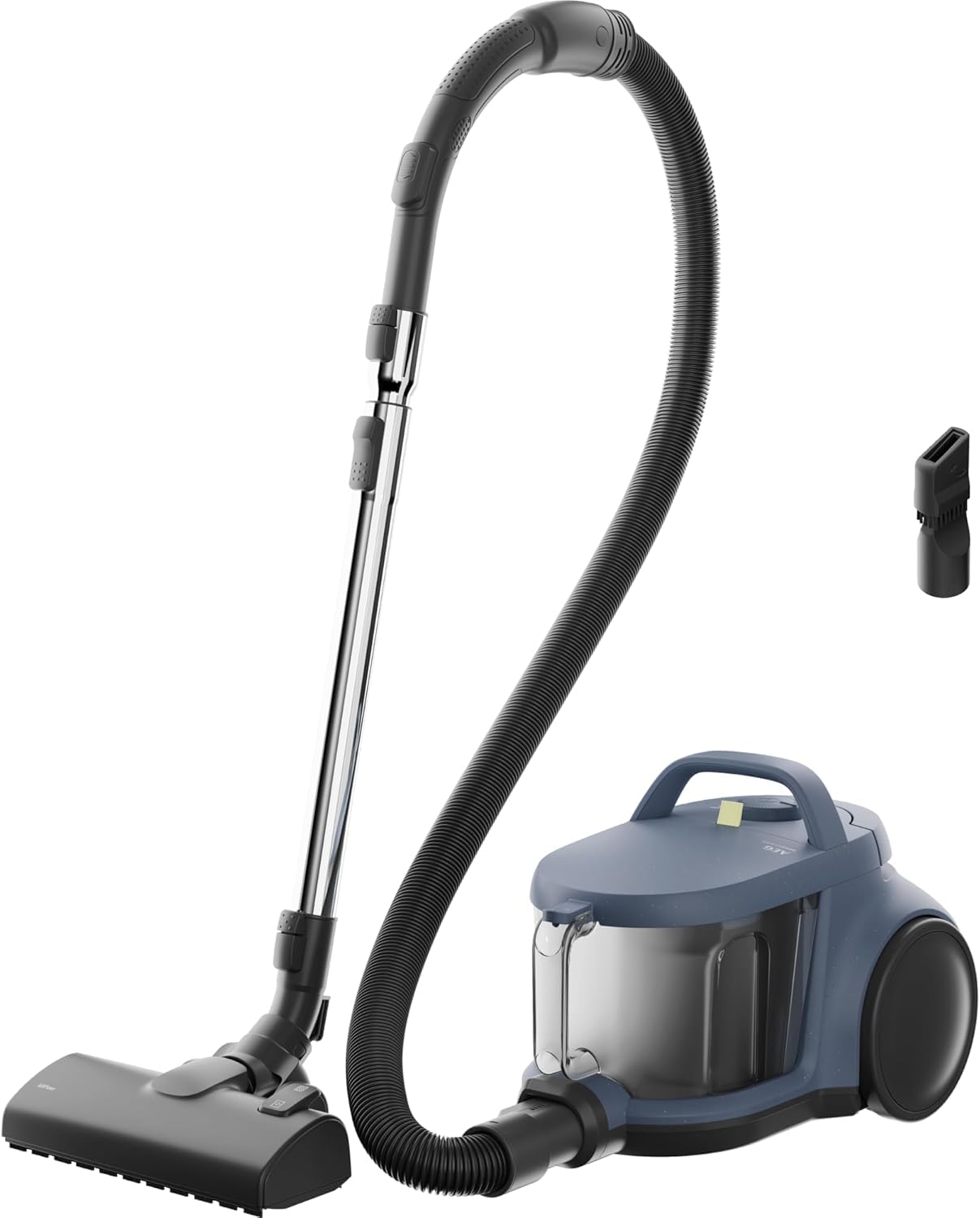 AEG Clean 5000 Aspiradora sin Bolsa AL51C1LDB, Aspirador de Suelo para Todo Tipo de Superficies, 1000 W, Radio de Acción 9 m, Depósito 2 L, Filtro HEPA Lavable, 50% Material Reciclado, Azul