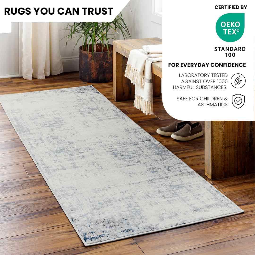 Livabliss Utrecht Abstract Rug, Runner Rugs Living Room 80x220 cm, Hallway, Dining Room Area, Modern Marble Large Rug - Image 3