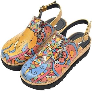 Personalize Your Life Akita - Printed Women Closed Toe Platform Sandals - Chic, Elegant and Casual Style - Vegan, Environmentally Friendly and Handmade - Breathable Design