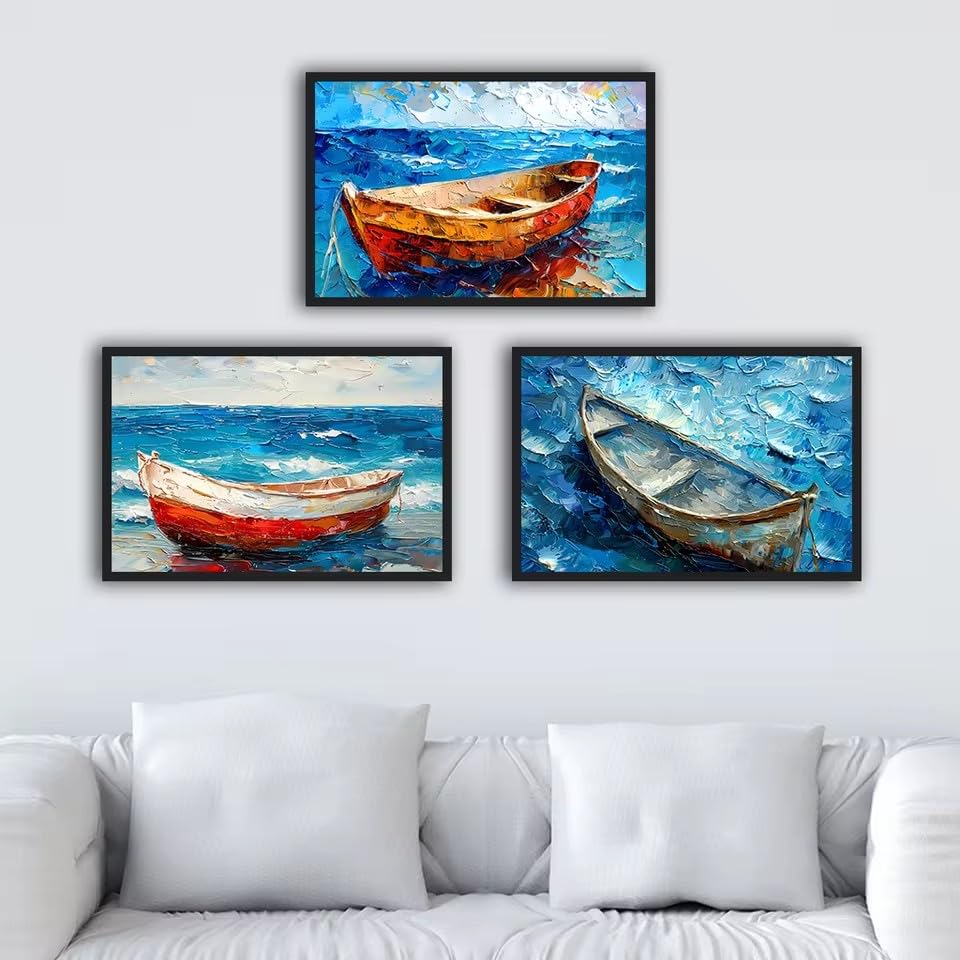 Décoration murale chambre apaisante avec triptyque océan MAIMANG - 2