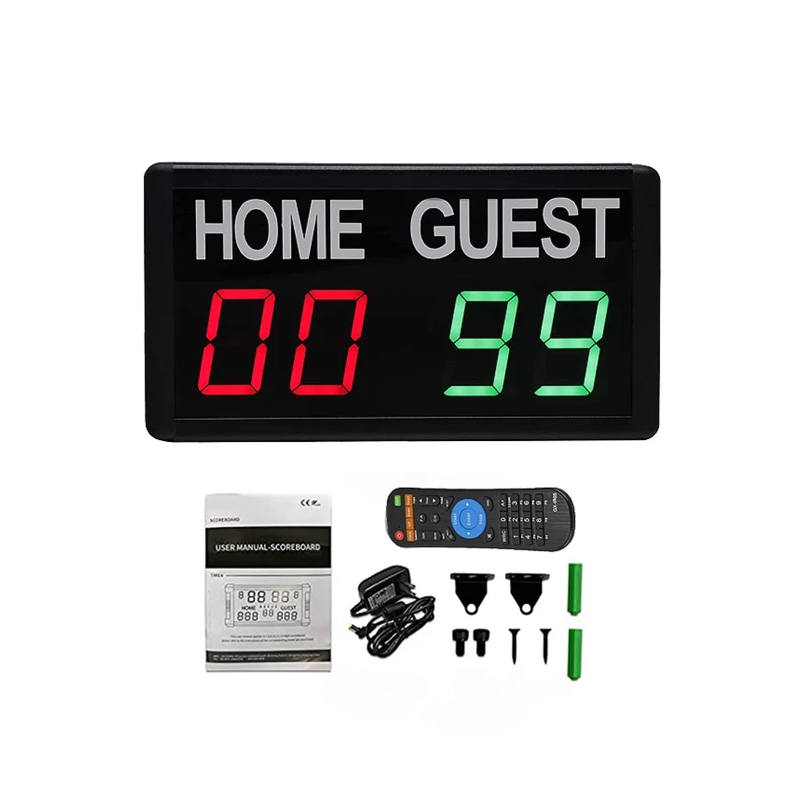 Tabellone segnapunti elettronico da Tavolo Portatile, tabellone LED Digitale for Ping Pong, Badminton, punteggi 1-99