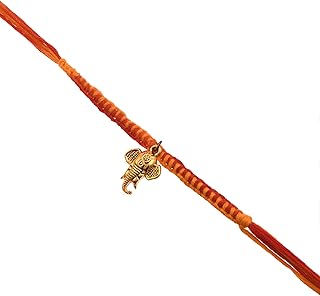 ascension Sterling Gold Plated Om Charm with Simplicity Moli Rakhi Bracelet for Men and Women Best Gift for Rakshabandhan Brother-picture-46