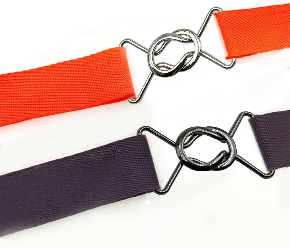 6Pcs Interlocking Metal Buckle Waist Buckle Belt Clasps and Closures for Sewing DIY Dress Belt Making