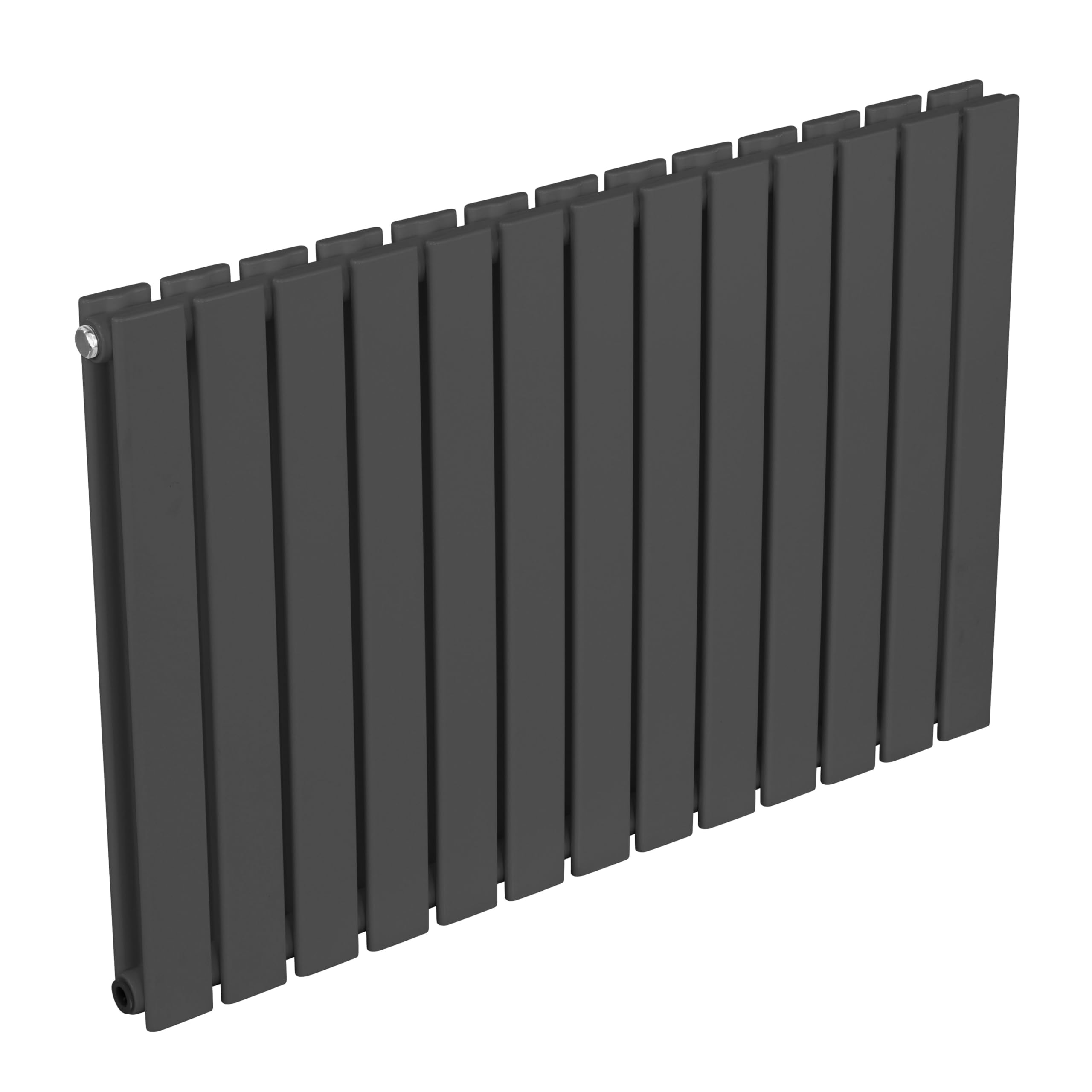 Baridi Horizontal Double Flat Panel Radiator 600 x 910mm, 13 Fins, Efficient Heat Output, Central Heating, Anthracite – DH341