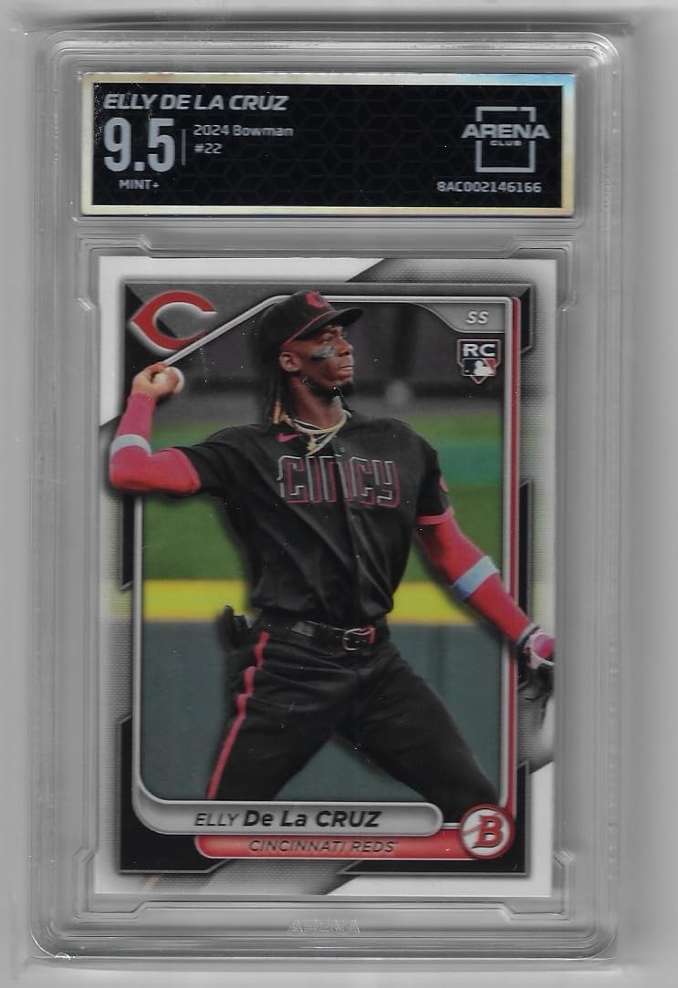 Elly De La Cruz Arena Club Graded 9.5 Mint+ Rookie Card Collectible Baseball Card Card - 2024 Bowman Baseball Card #22 (Reds)