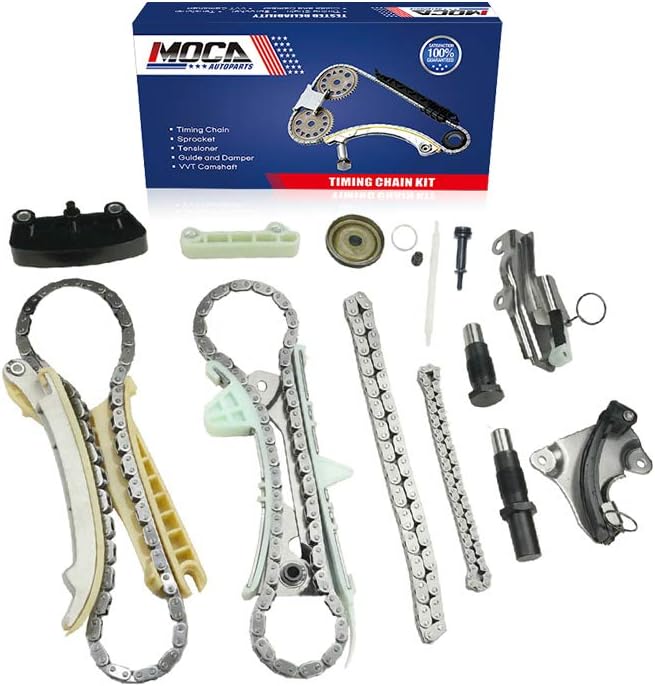 MOCA Timing Chain Kit Fit 1997-2010 for Ford Explorer Mustang Ranger & for Mazda B4000 & for Mercury Mountaineer 4.0L SOHC V6 12V E K Vin
