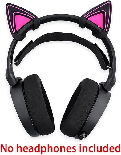 Miniatura 18 de HUYUN Orejas de gato de silicona para orejas de gatito, accesorio compatible con Razer Kraken 2019, Kraken TE auriculares (verde) forro polar verde