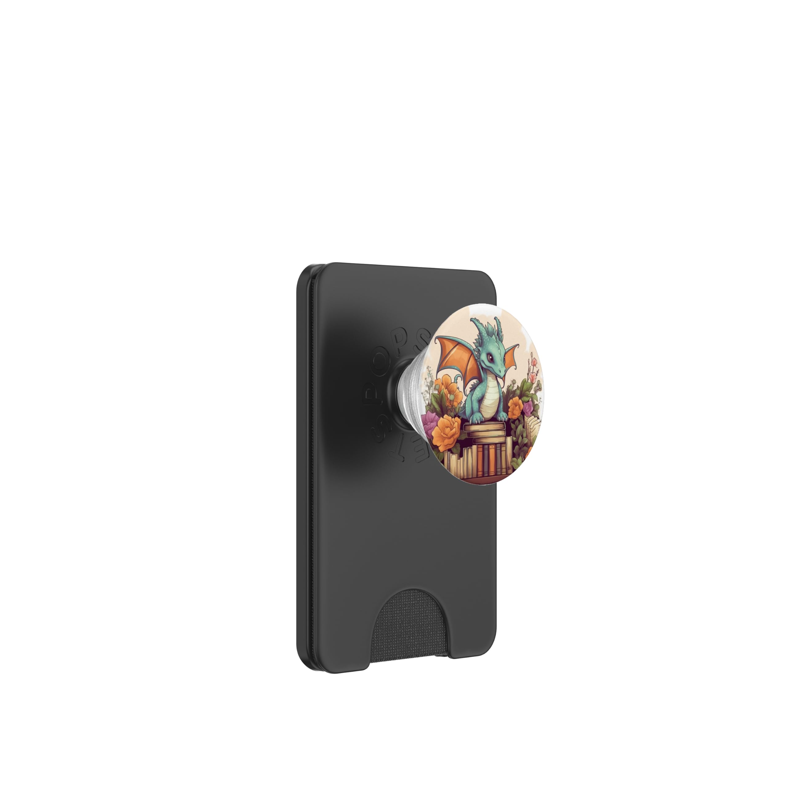 Librarian Book Lover Dragon PopSockets PopWallet for MagSafe