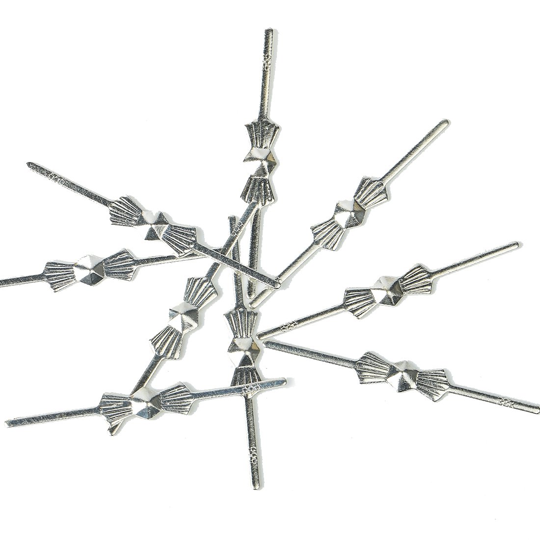 H&D HYALINE & DORA H&D 300pcs Chrome Bow Tie Clips Metal Butterfly Clips for Fastening Crystals, Chandelier Crystals, Lamp,Ceiling Light Crystal (33mm, Silver)