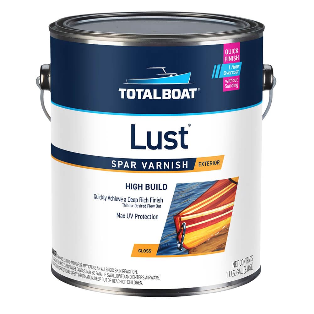 TotalBoat Lust Marine Spar Varnish for Boats &amp; Wood - High Gloss Gallon