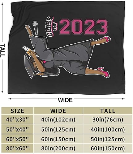 Miniatura 2 de Regalos de graduación de clase 2023 para ella, manta de franela ultrasuave de microforro polar, adecuada para sofá cama, manta de 50 x 40 pulgadas