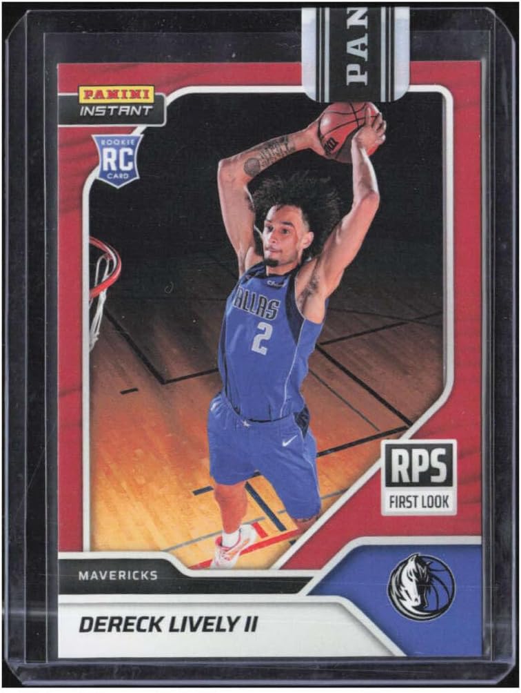 DERECK LIVELY II RC SP 2023-24 Panini Instant RPS Red 6/25 ROOKIE First Look #12 Mavericks MT-MT+ Basketball