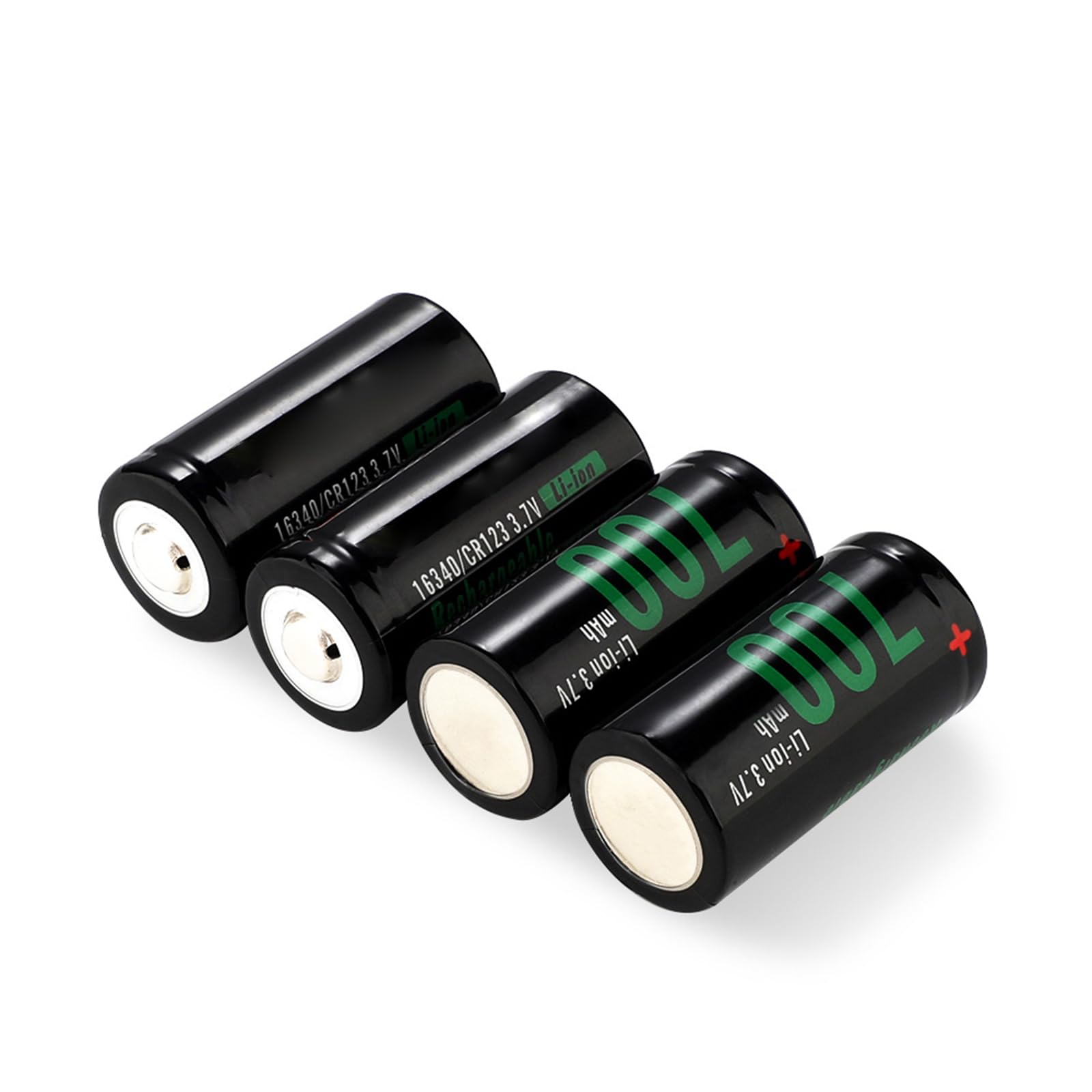 Ljmyy Pack Of 4 CR123A 3.7V Rechargeable Lithiums Batteries 700mAh For Flashlights Toy And More