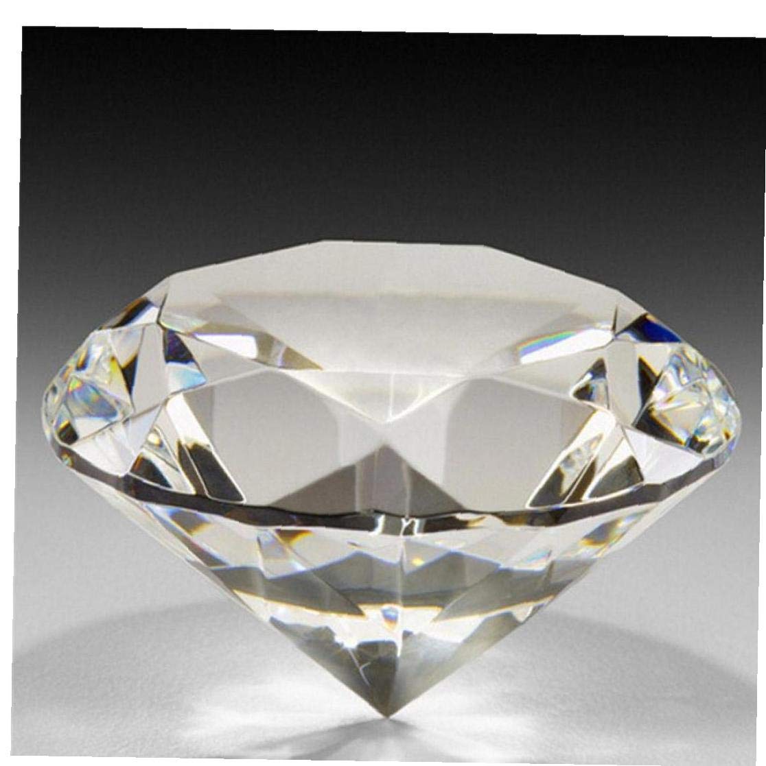 BontandClear Crystal Diamond Cut Shape Paperweights Glass Home Display 60mm/2.36inch