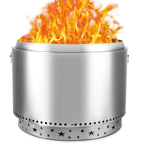 27" Stainless Steel Smokeless Fire Pit, CuisinAid Outdoor Smokeless Firepit,
