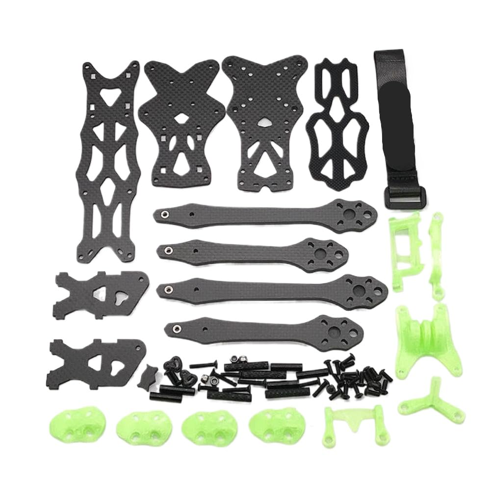 Kit telaio quadricottero in fibra di carbonio Braccio da 5 pollici passo 225 mm passo 5,5 mm compatibile con drone unità aria O3