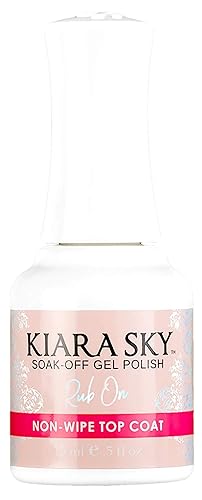 KIARA SKY Rub On LED UV Soak Off No Wipe Gel Top Coat para Uñas