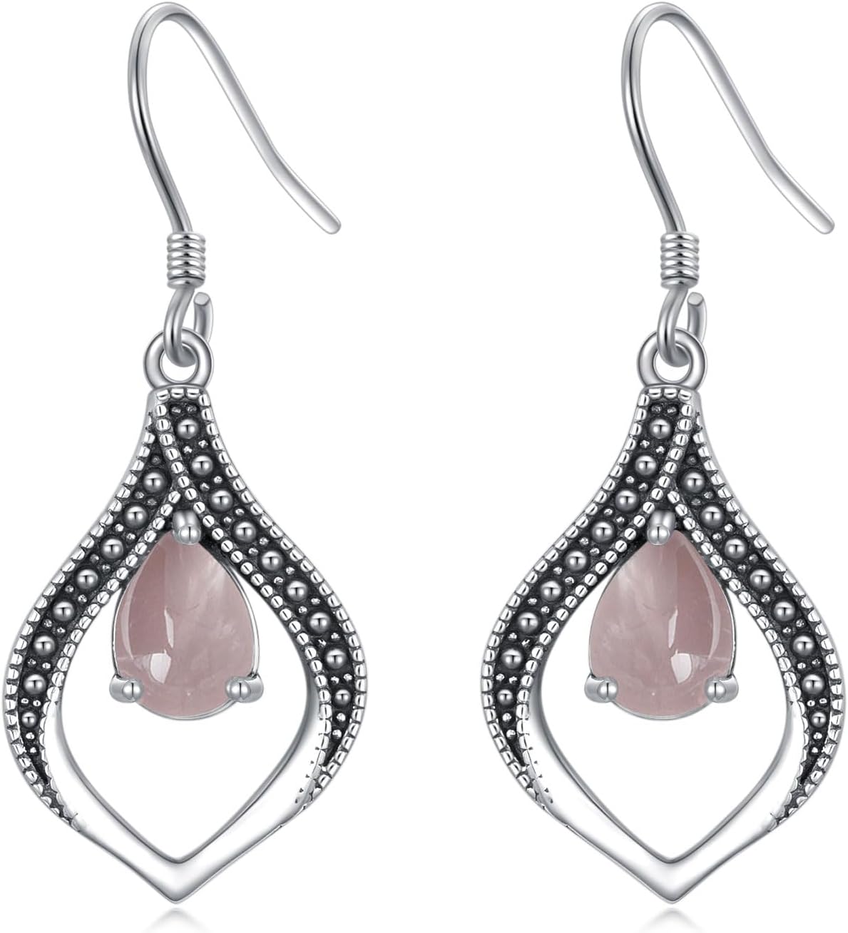 Vintage Genuine Gemstone Earrings for Women Dangling 925 Sterling Silver Western Native American Style Jewelry for Wife Mother